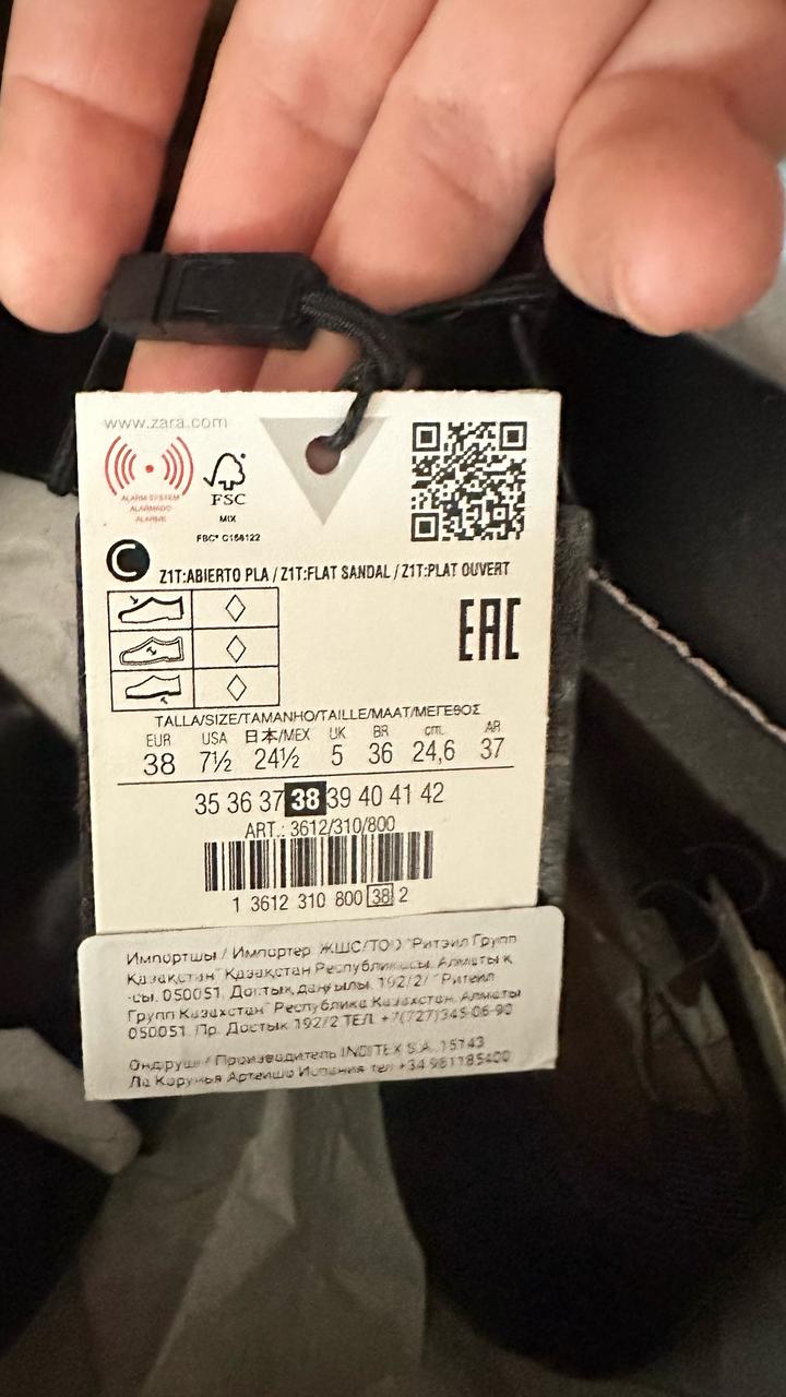 Сандали Zara 38 р. Новые