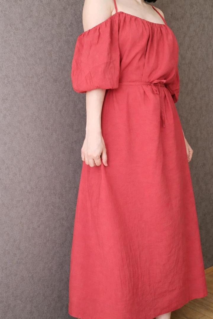 Коралловое платье