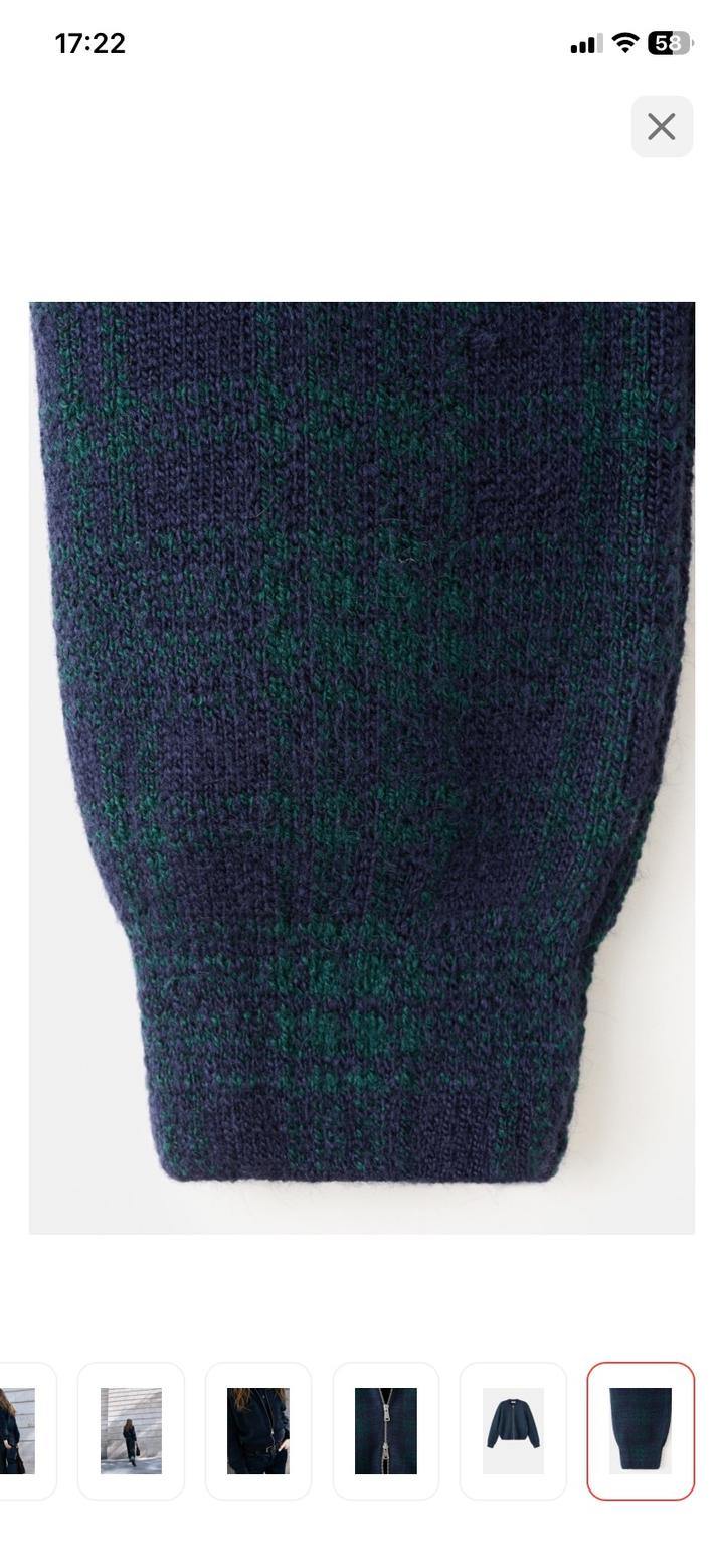 КАРДИГАН В КЛЕТКУ С МОЛНИЕЙ