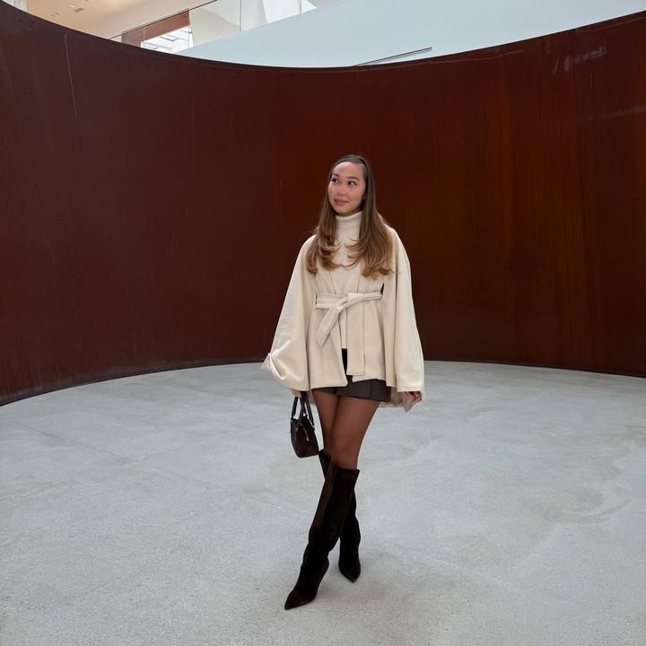 Кейп бежевый (пончо)