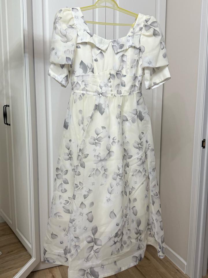 белое платье миди