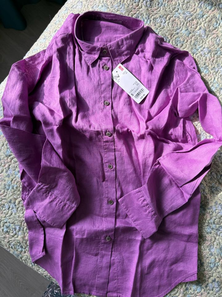 Льняная рубашка Uniqlo