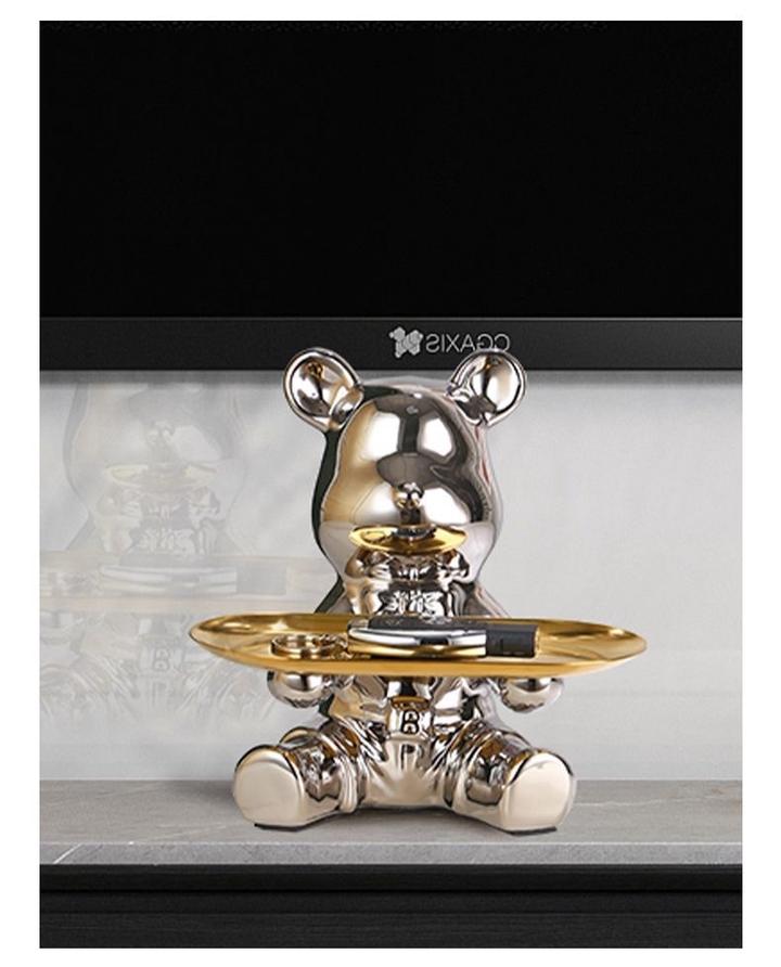 Мишка для интерьера, статуэтка, подставка для хранения ключей, украшений, очков