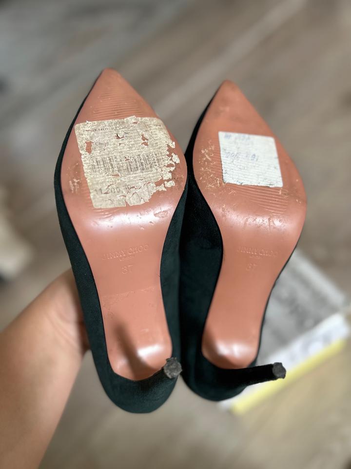 JIMMY CHOO туфли изумруд/темно зеленый,замшевые