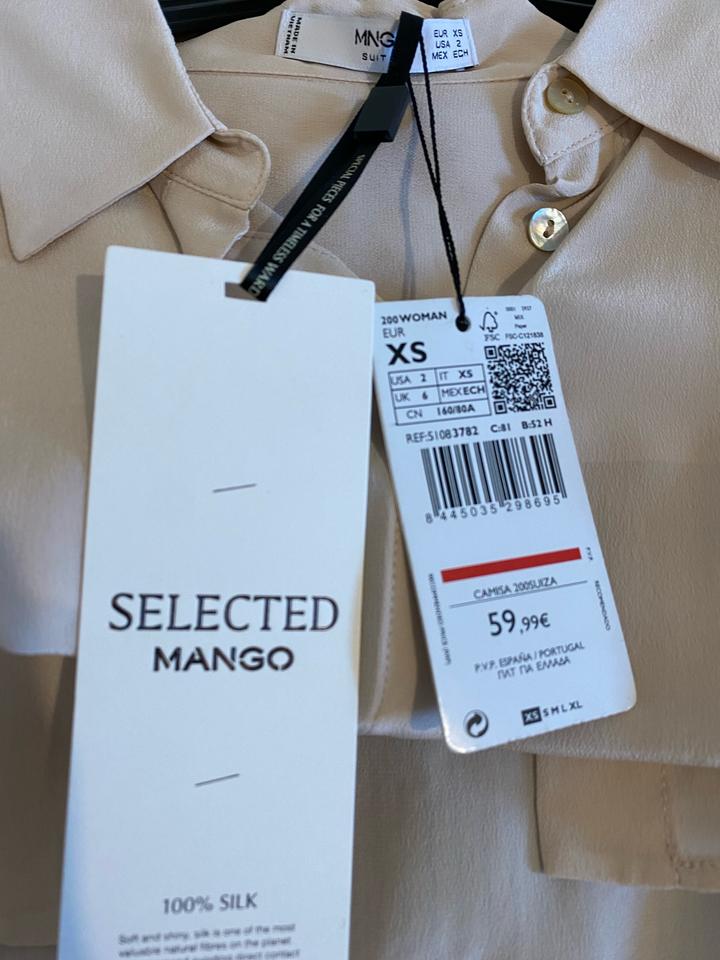 Шелковая рубашка Mango