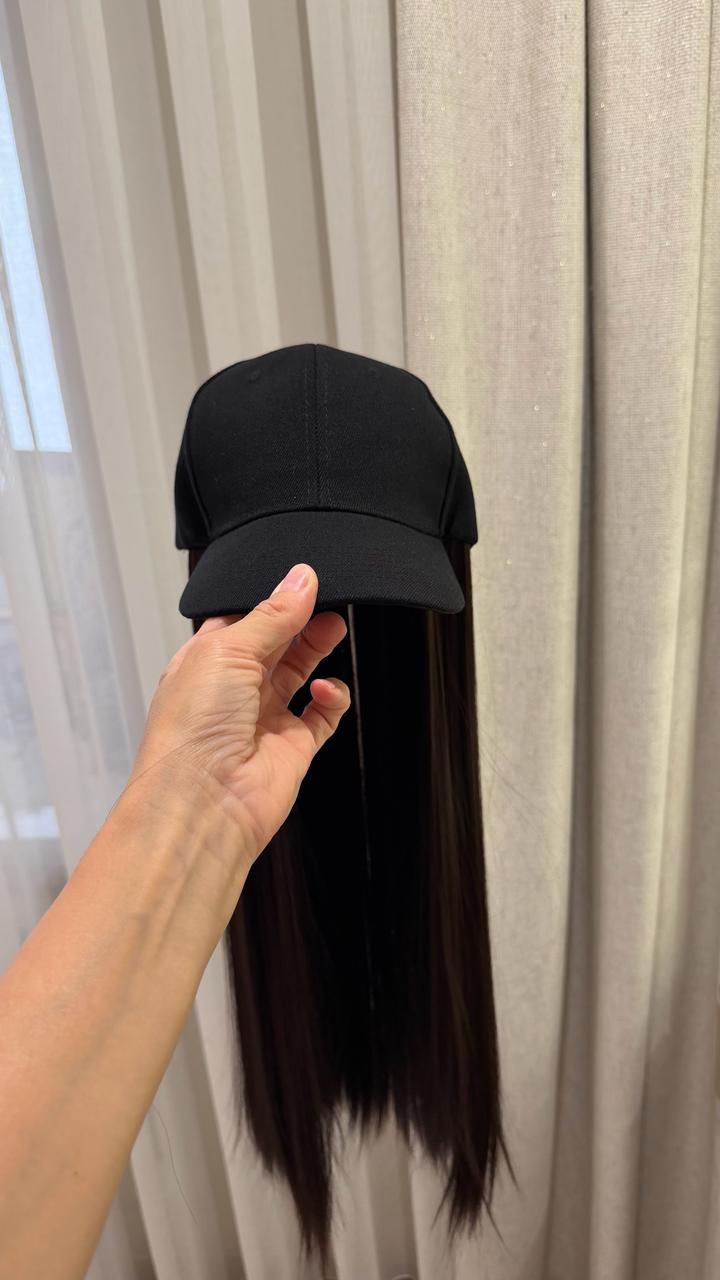 Бейсболка кепка с волосами