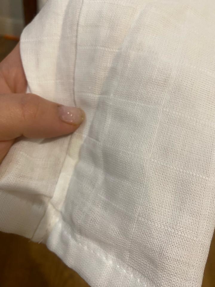 Пляжная накидка на мальчика /девочку белый лен