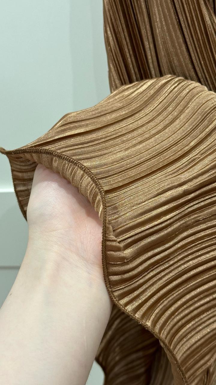 Платье плиссе в шоколадном оттенке 🤎