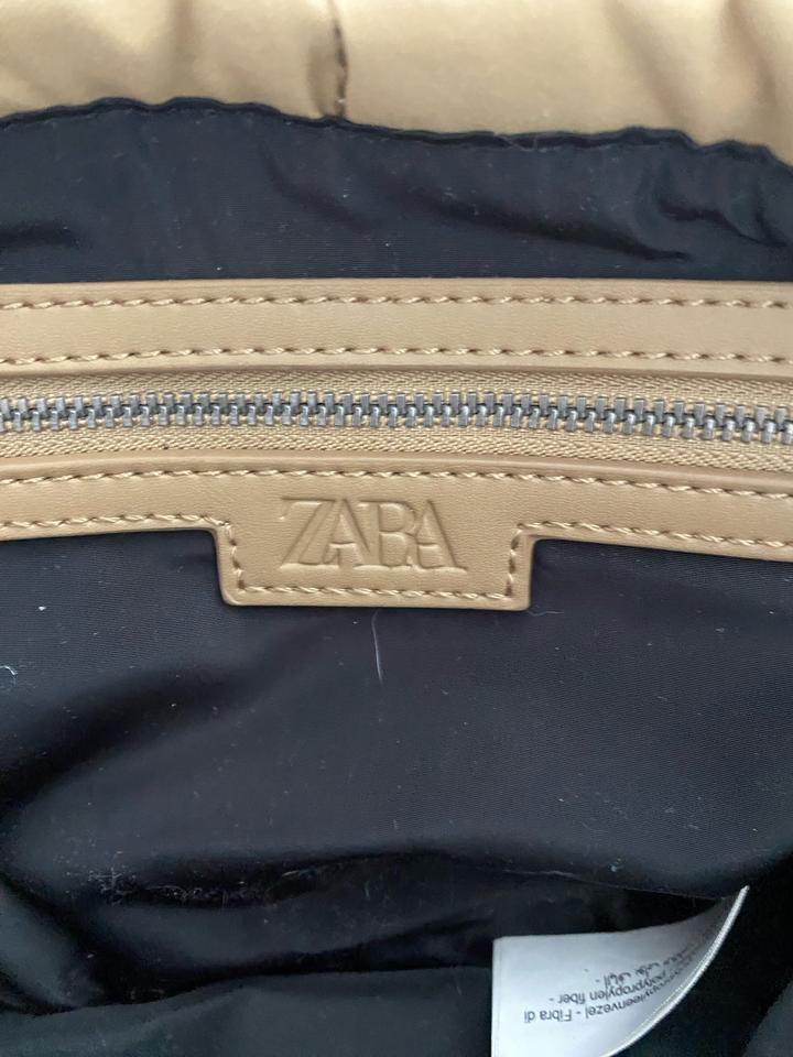 Сумка Zara верблюжьего цвета через плечо с цепочкой