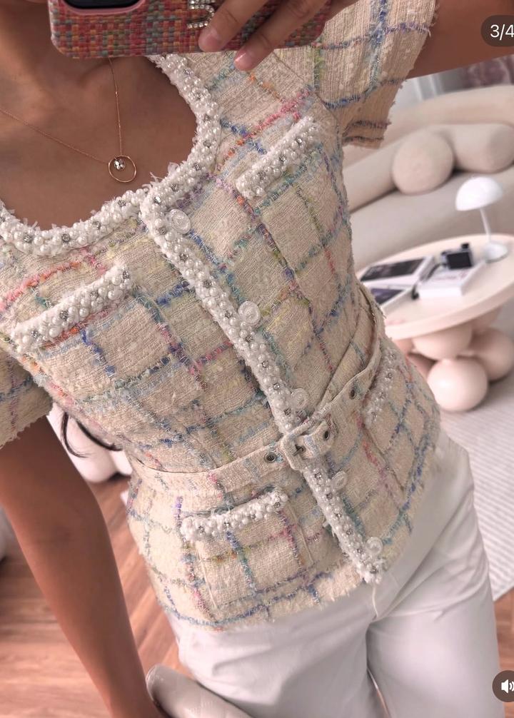 Твидовый топ