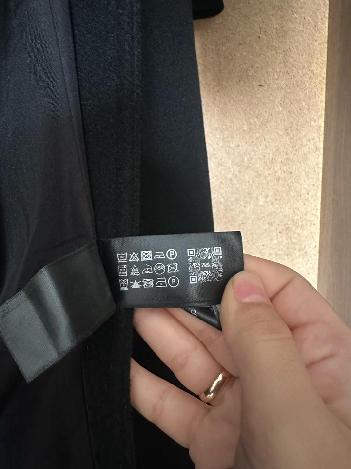 Черное пальто Zara,оверсайз