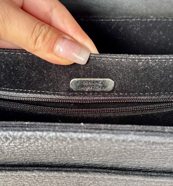 Винтажная сумка из натуральной кожи акулы (Genuine Shark Skin)