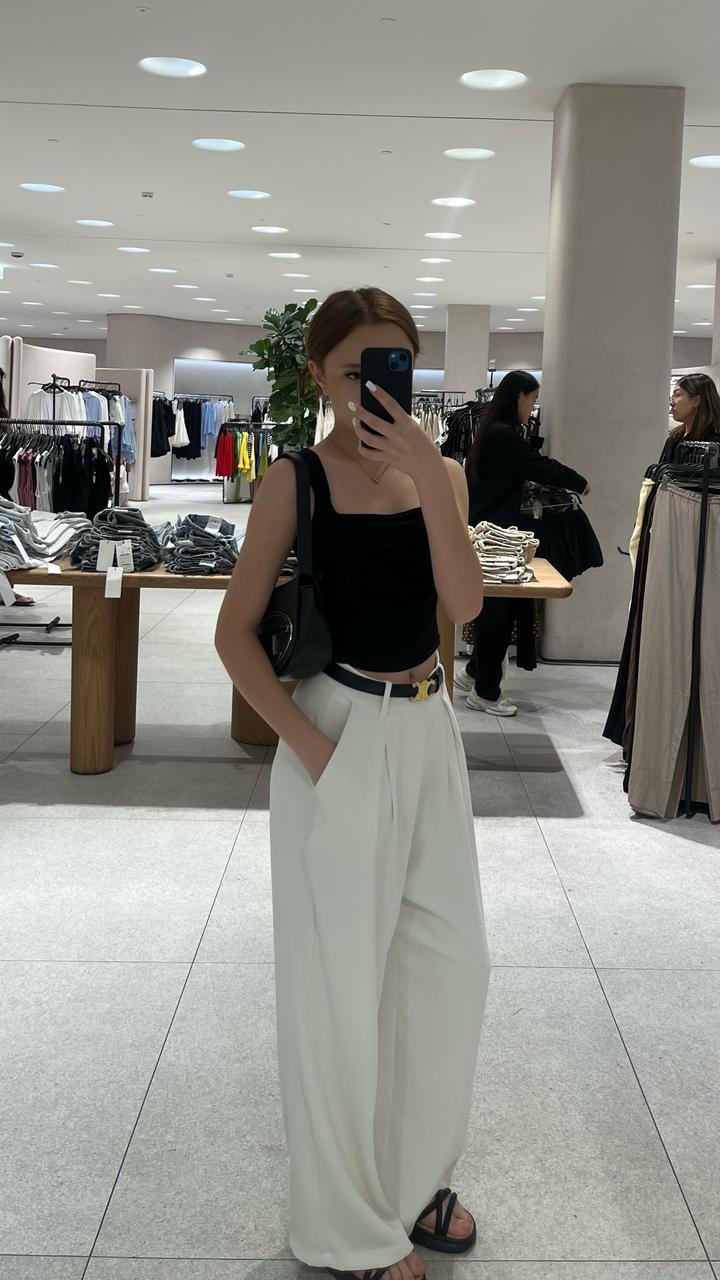 Белые брюки ремень celine