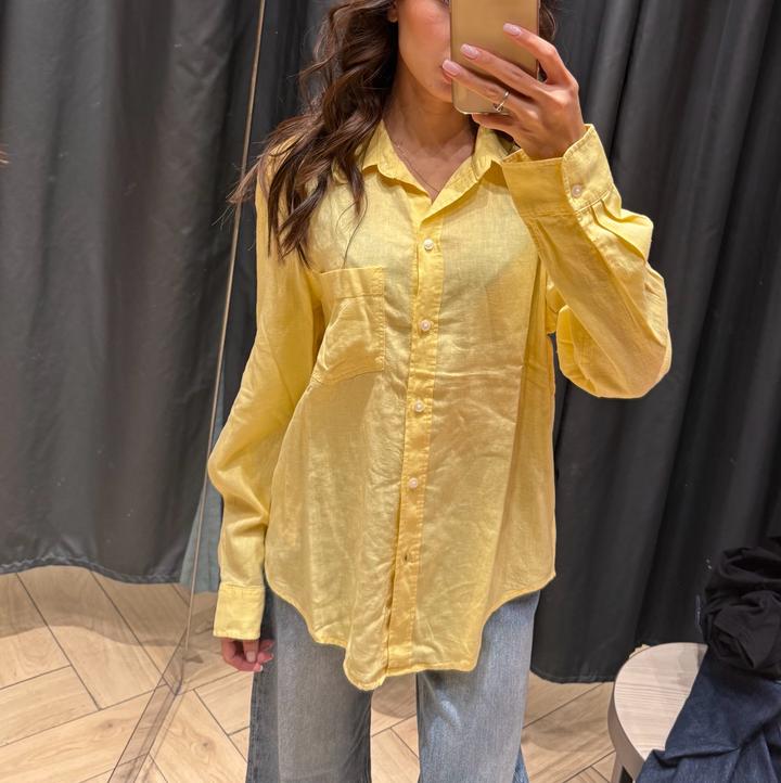 Рубашка H&M из льна ,размер S