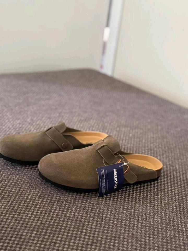Замшевые слиперы Birkenstock