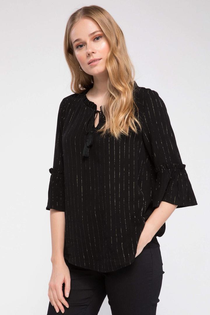 Черная женская блузка Defacto