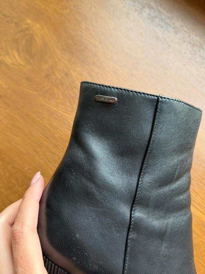 Кожаные ботильоны