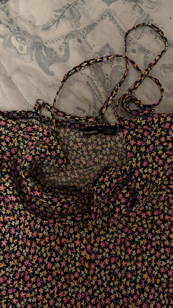 Платье миди с цветами