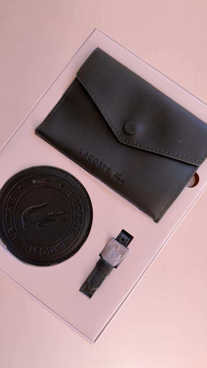 Набор Lacoste( бирка для чемодана и чехол для паспорта)