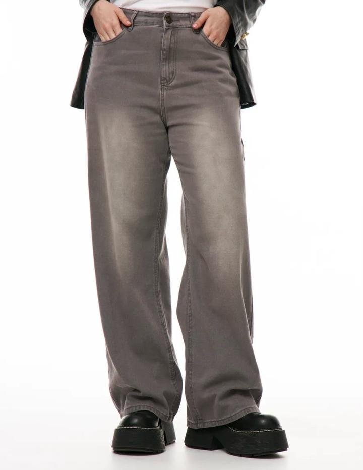 Джинсы серые