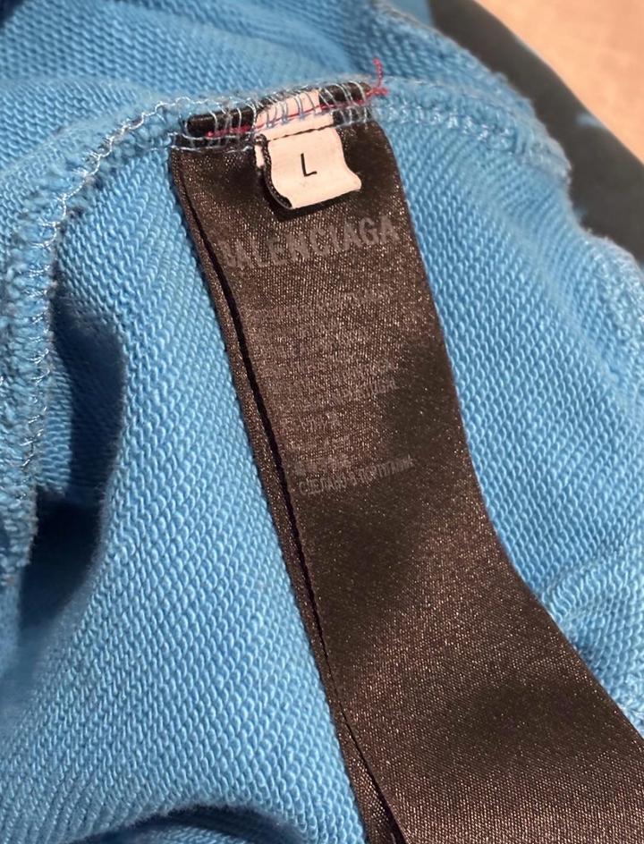 Balenciaga Skater Zip Hoodie Blue