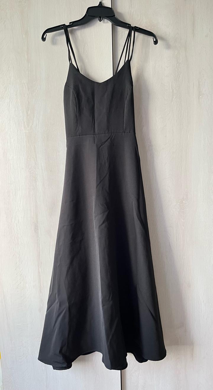 Чёрное платье сарафан GAISSINA