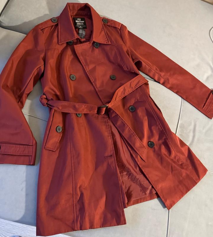 Тренч винный m размер