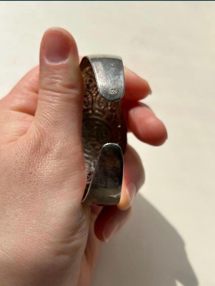 Серебряный казахский браслет