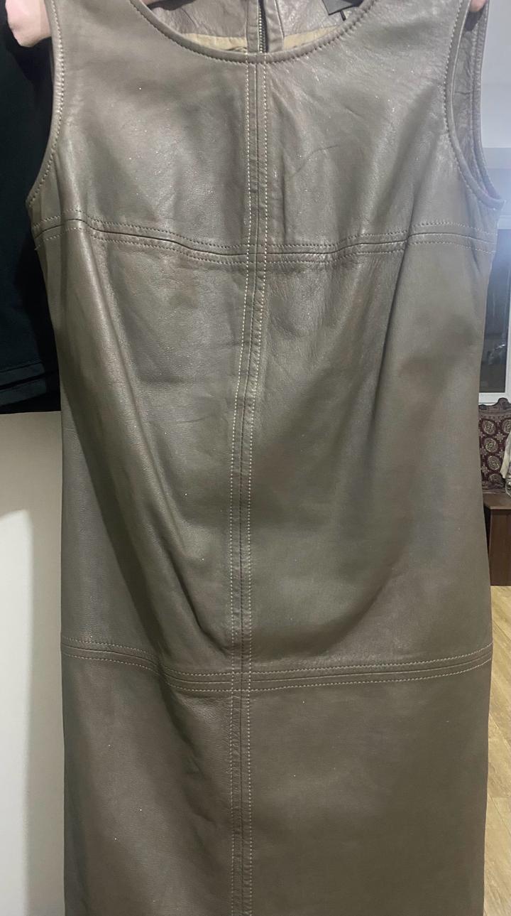 Платье кожаное Мехх