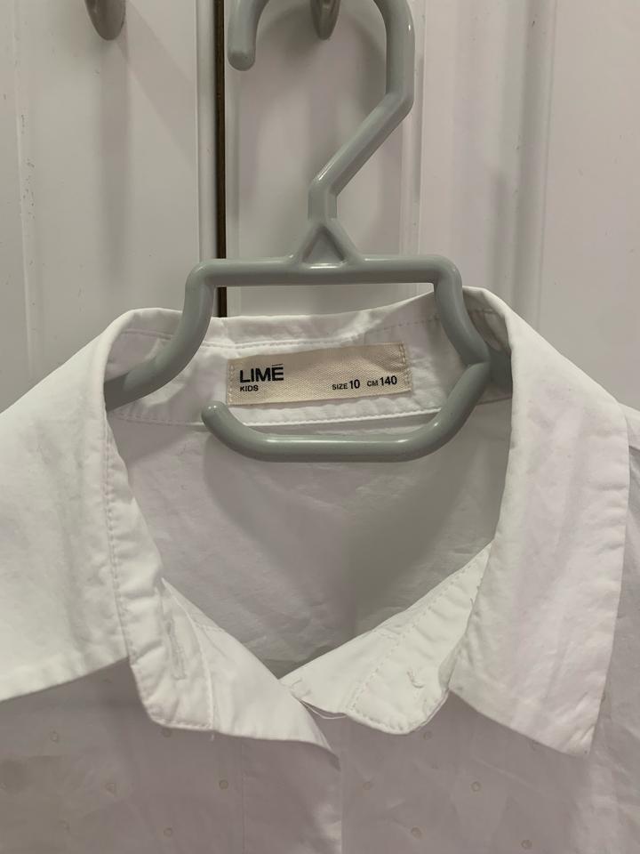 белая рубашка со стразами LIME 140 см