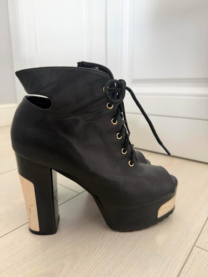 Ботильоны , натуральная кожа