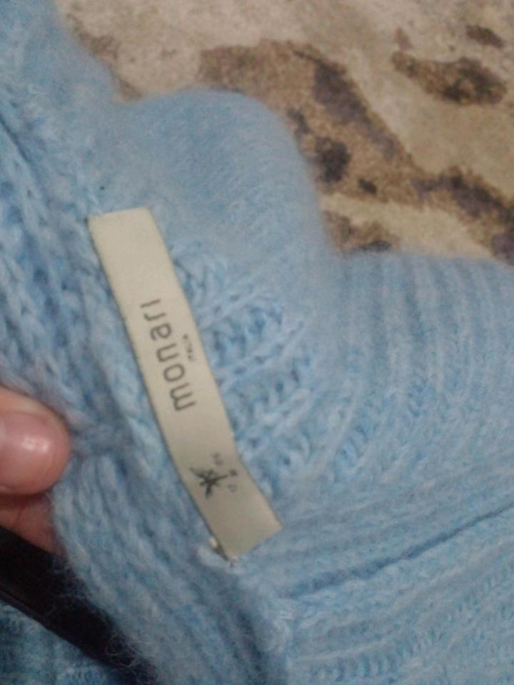 Голубой джемпер Monari в рубчик