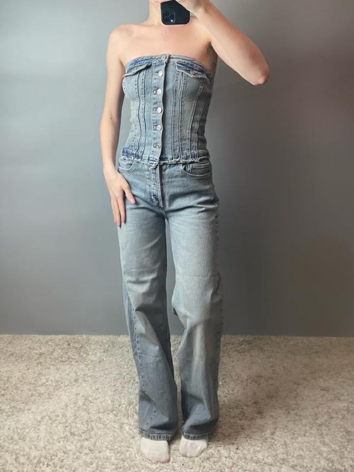 Джинсовый комбинезон ZARA