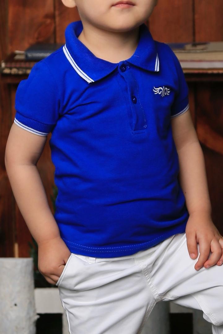 Футболка поло синего цвета Sabyrzhanayrin