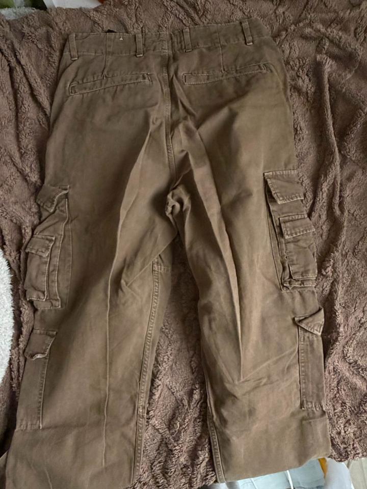 Коричневые карго джинсы Zara