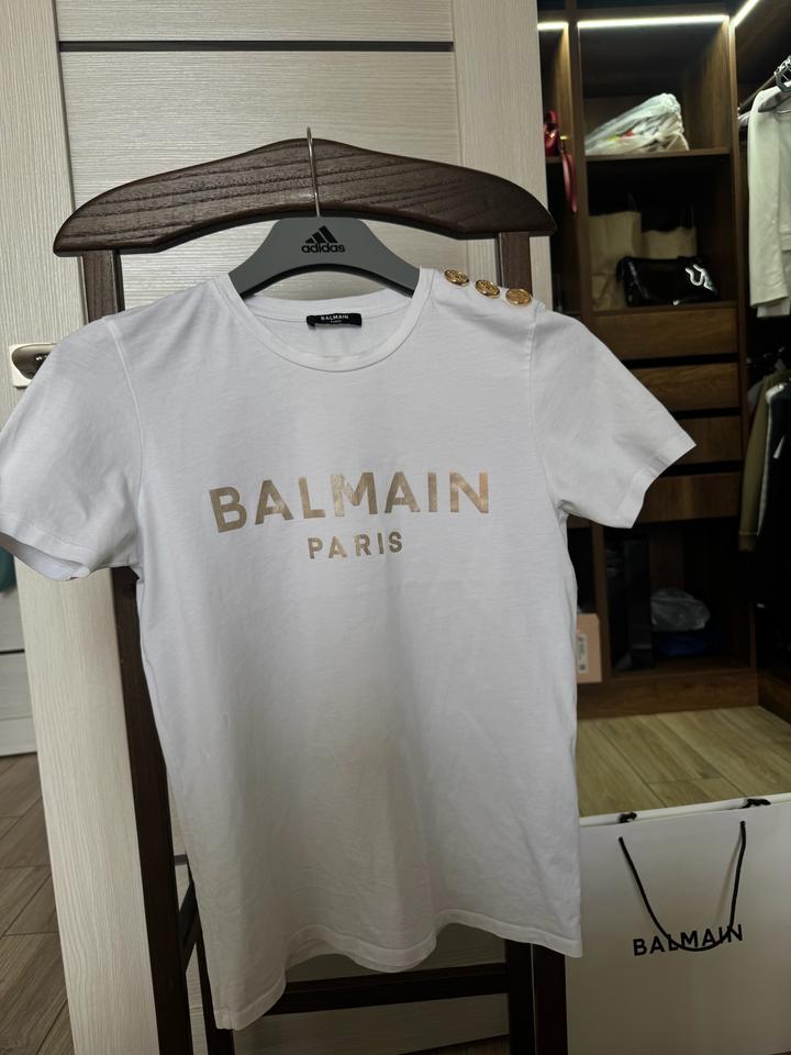 Белая футболка Balmain оригинал, размер XS