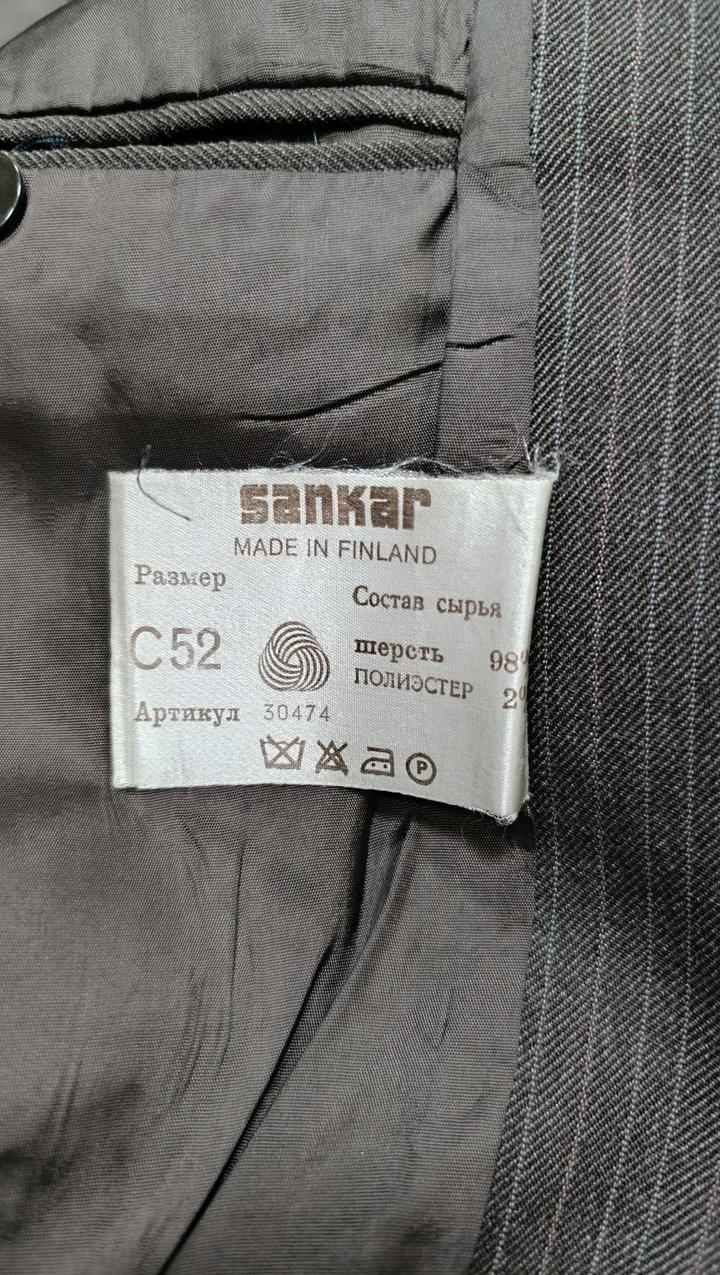 Винтаж Коричневый в клетку мужской пиджак