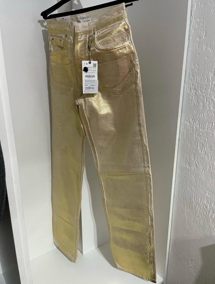 Золотые джинсы Zara оригинал