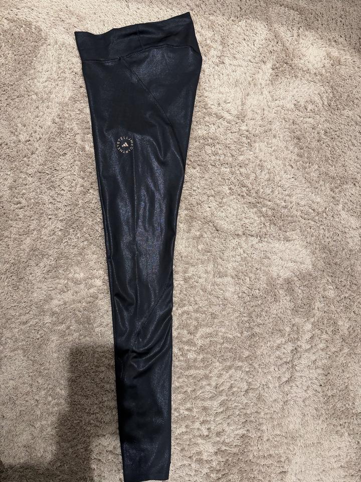 Леггинсы adidas by Stella McCartney XS, глянцевые чёрные
