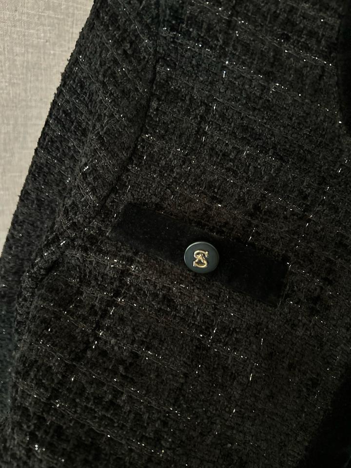 Укороченный чёрный пиджак 🖤