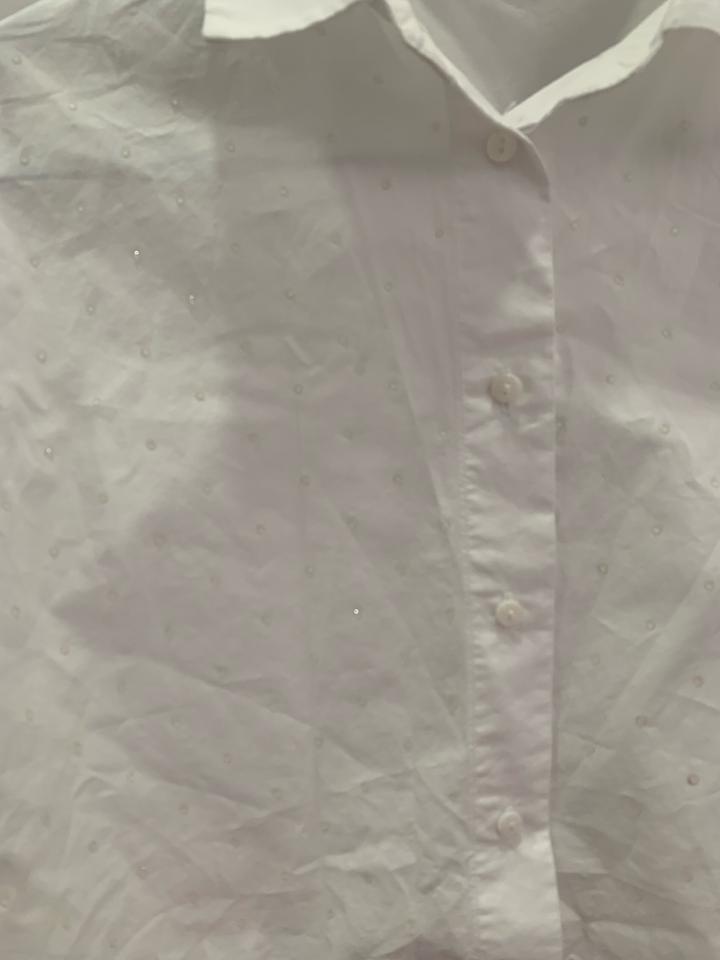 белая рубашка со стразами LIME 140 см