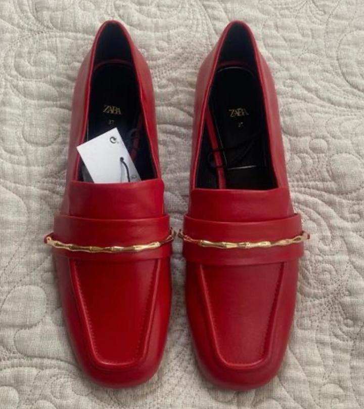 Красные макасины Zara женские❤️