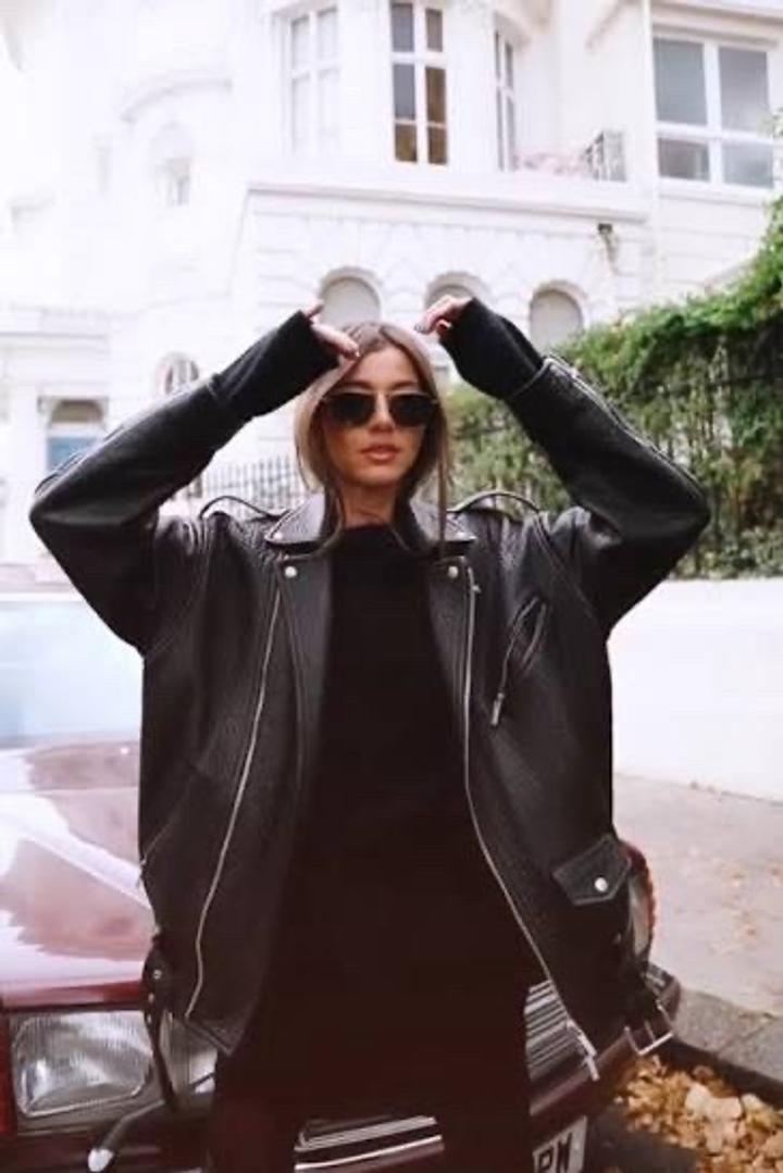 Leather jacket Raey