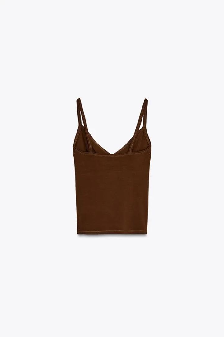 Топ на бретелях из мягкой ткани