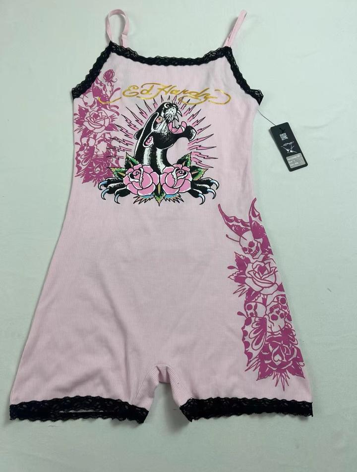 Ed Hardy розовый комбинезон