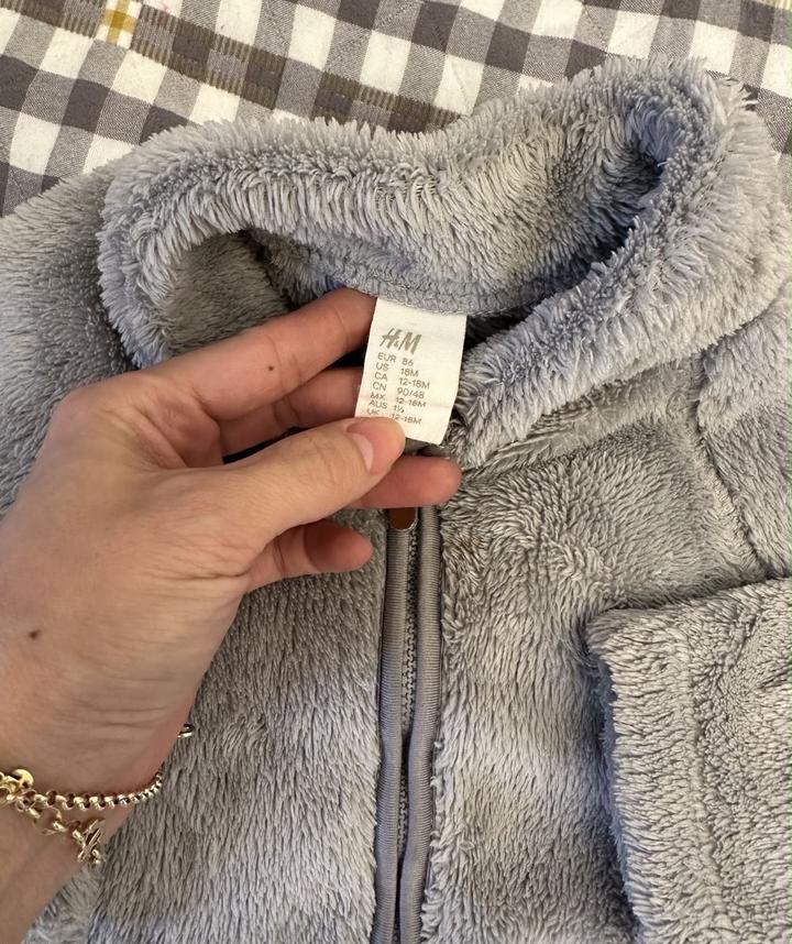 Флисовая кофточка H&M 86 см 12-18 мес