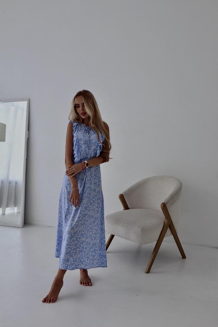 Платье миди с цветочным принтом