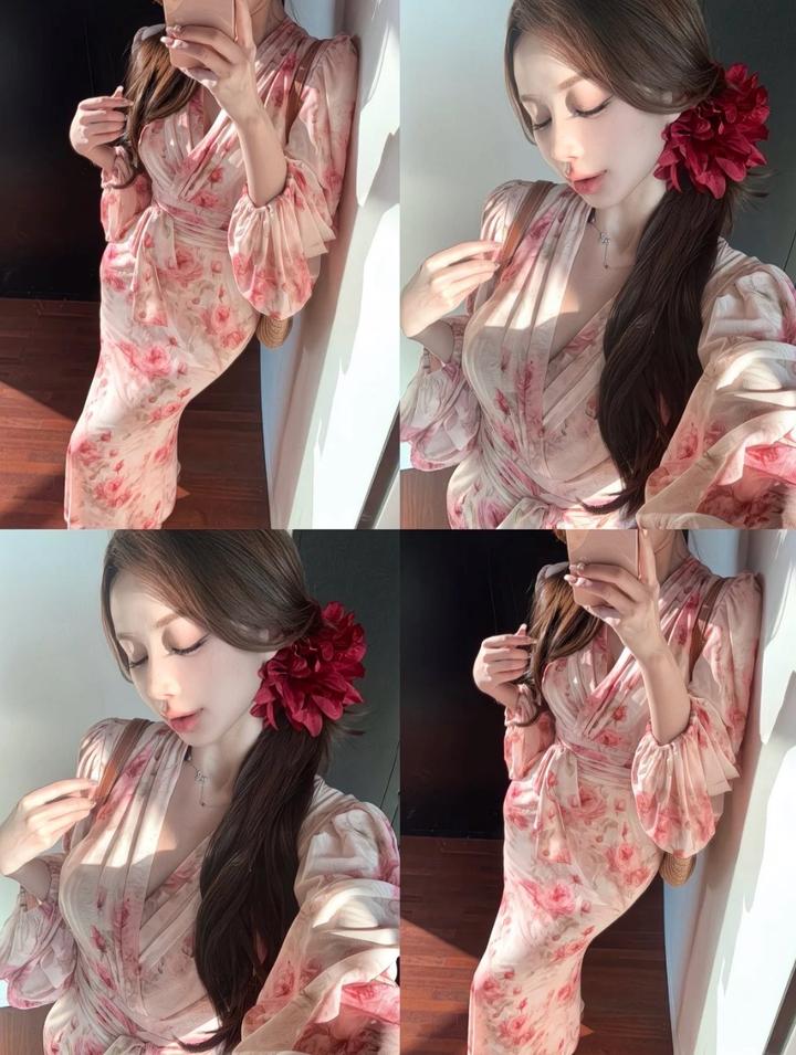 Роскошное платье с цветочным принтом