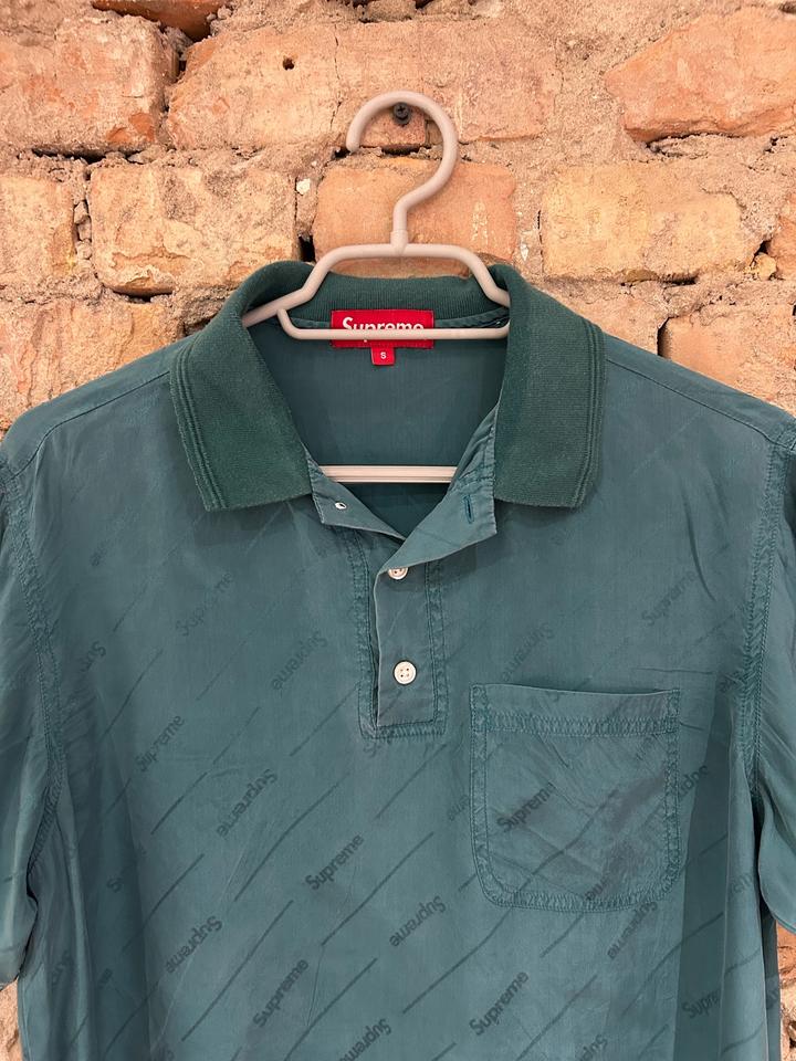 Supreme Jacquard Logo Silk Polo