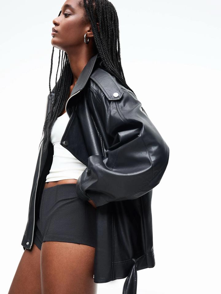куртка из искусственной кожи bershka